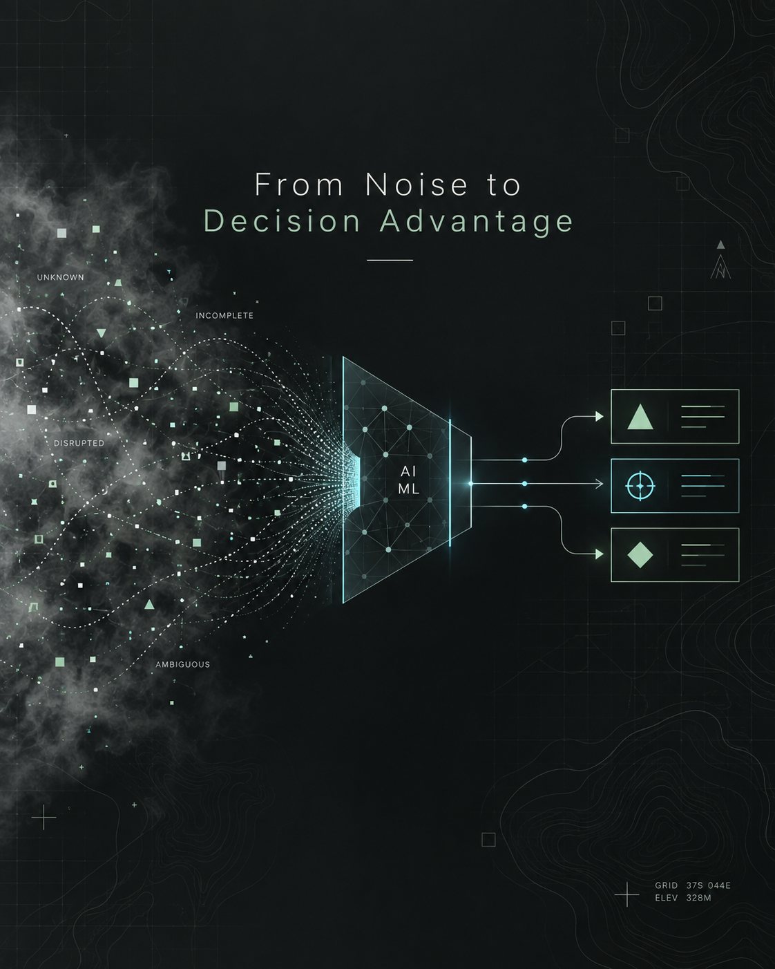 From Noise to Decision Advantage: an AI and machine learning decision-support illustration